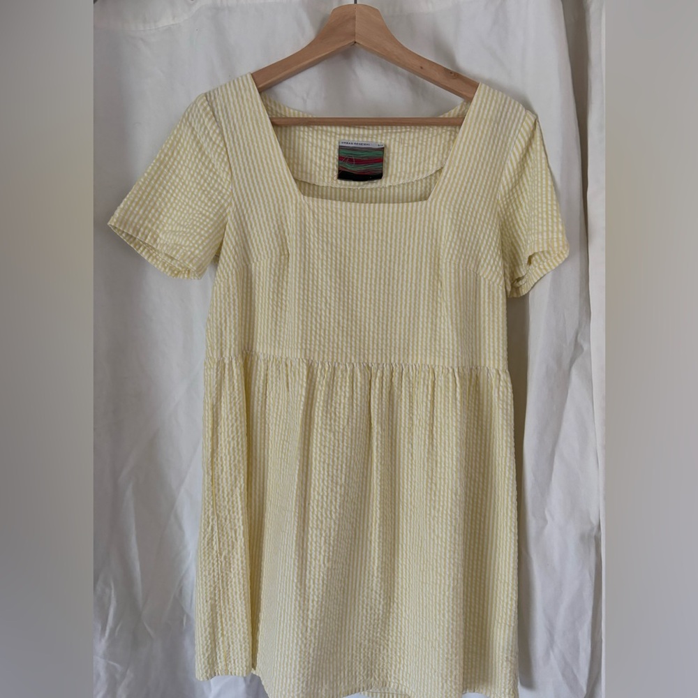 Yellow gingham Urban Renewal Dress square neck